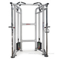 Dual adjustable pulley gym cross trainer fitness machine